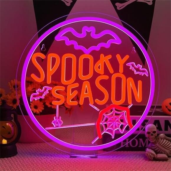 Spooky Season Neon Sign, LED Halloween Neon Light for Décor, Halloween Parties - Picture 8 of 8